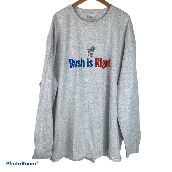 New RUSH IS RIGHT Long sleeve T-Shirt 3X Limbaugh - Picture 2 of 8